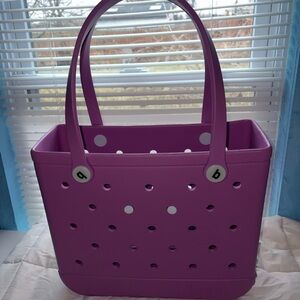 BOGG BAG Purple Tote with White Accents